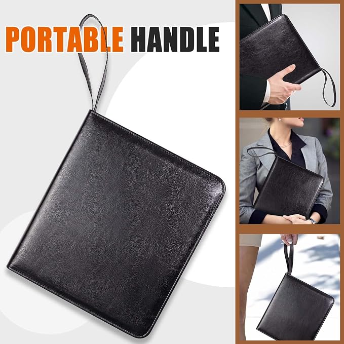Portable Zippered Key Case, Leather Key Organizer - Image 6
