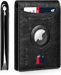 RUNBOX AirTag-Wallet-Mens-Slim-RFID Blocking Wallets Leather by RUNBOX