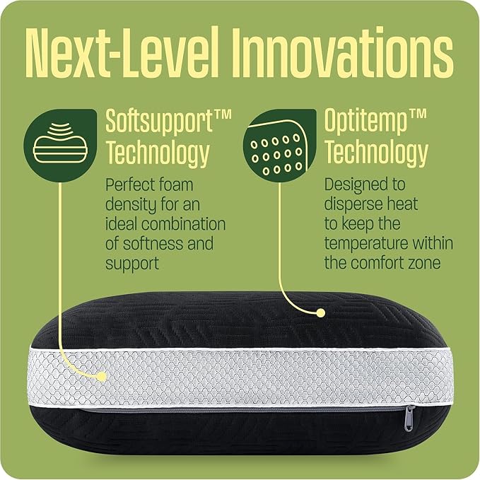 Camping Pillow: Dual Cover, Memory Foam Travel Pillow, Medium Firm Camp Pillow - Image 7
