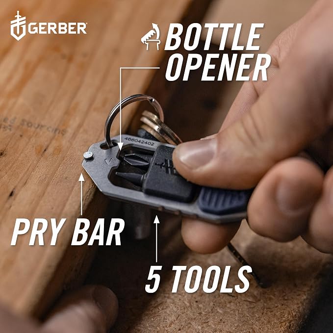 Gerber Gear Driver Keychain 5-in-1 Multitool, Clips to Pocket or Keychain - Image 5
