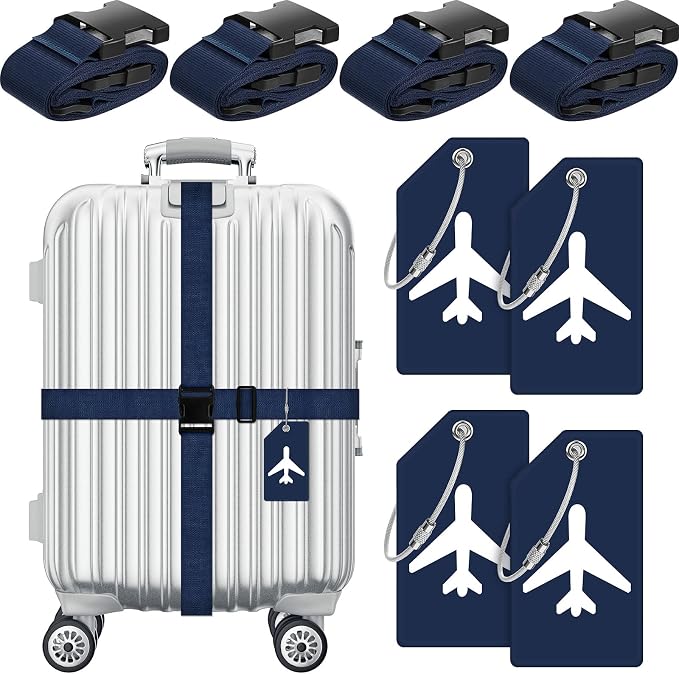 Weewooday 8 Pcs Luggage Straps Suitcase Tags Set by Weewooday