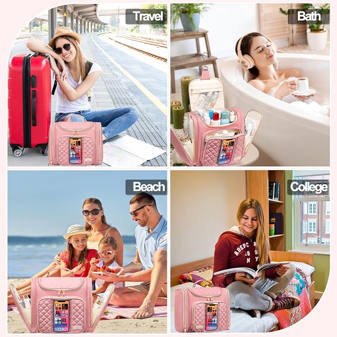 Travel Toiletry Bag for Women, Hanging Toiletry Bag, Bathroom Bag Portable - Image 7