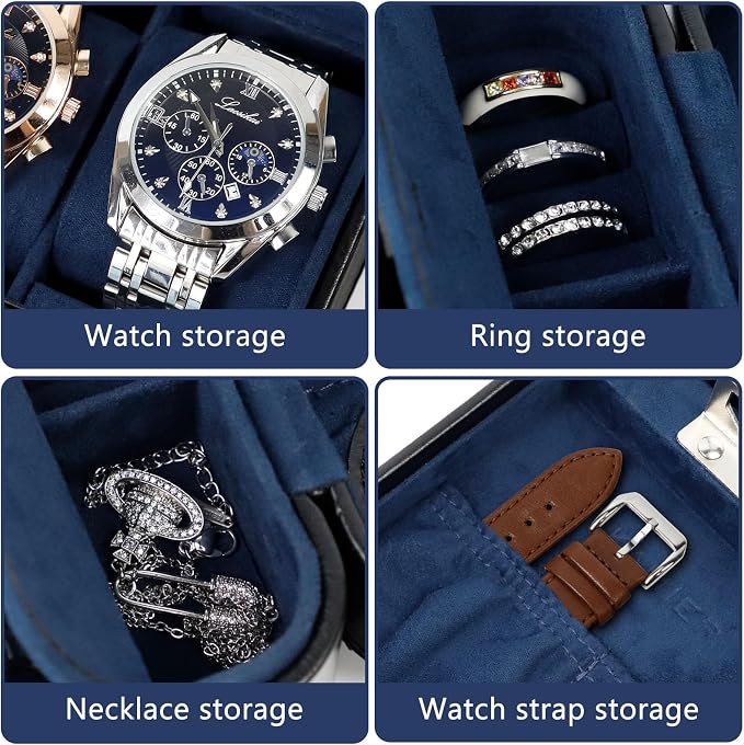 KAMIER Watch Travel Case with Combination Lock - Image 3