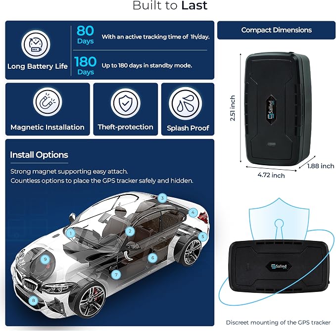 SALIND GPS Magnetic, Motorcycles & Trucks, Car Tracker Device - Image 3