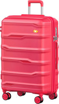 24 Inch Luggage with Spinner Wheels, Hard Shell Suitcase, Lightweight PP by MGOB