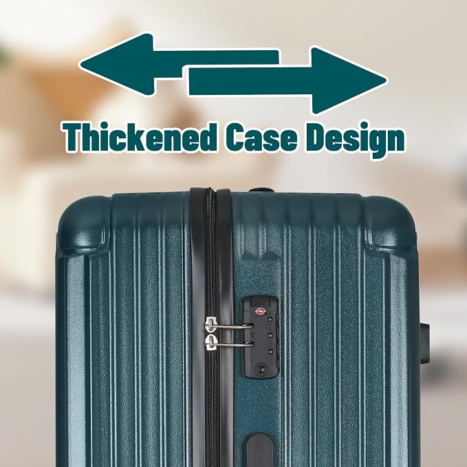 Carry-on 20 Inch and 28 Inch Square Thickened ABS+PC Hard Shell luggage - Image 4
