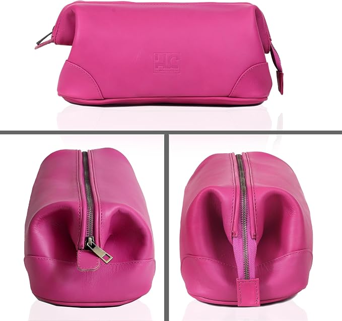 HLC Leather Toiletry Bag for Men - Image 5
