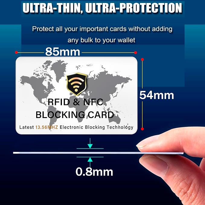 SaiTech IT 10 Pack RFID Blocking Card NFC Contactless Debit/Credit Card ATM - Image 2