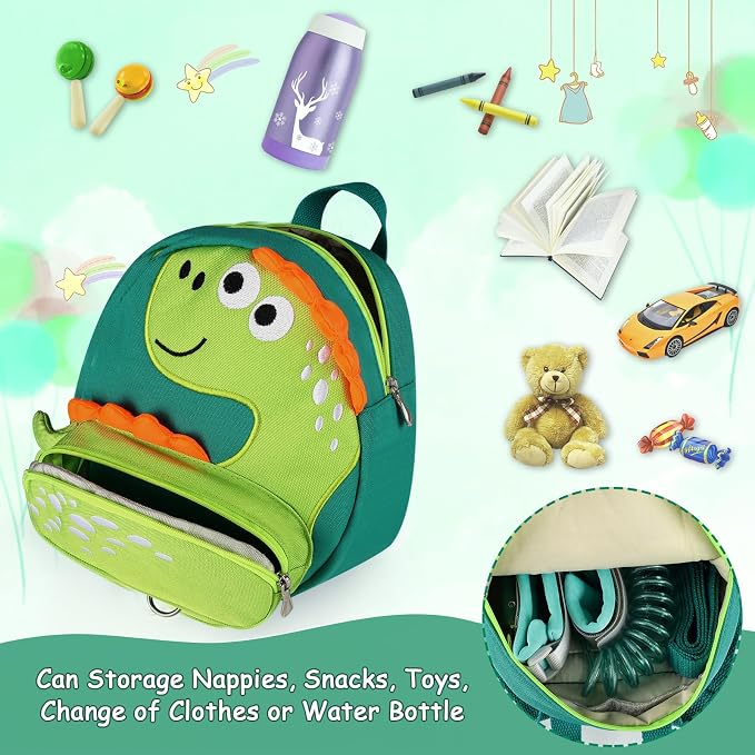 Accmor Toddler Harness Backpack Leash, Cute Dinosaur Backpacks - Image 3