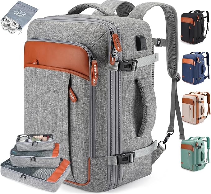Travel Laptop Backpack, 42L Carry on Luggage, Flight Approved Expandable by BAGPARKK