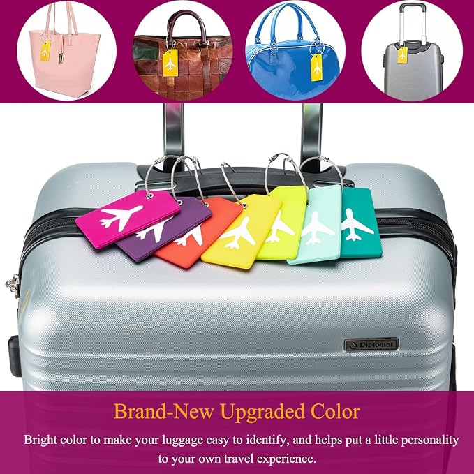 6 Pack Silicone Luggage Tag for Suitcases - Image 7