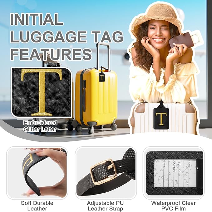 Personalized Initial Luggage Tags - Image 3