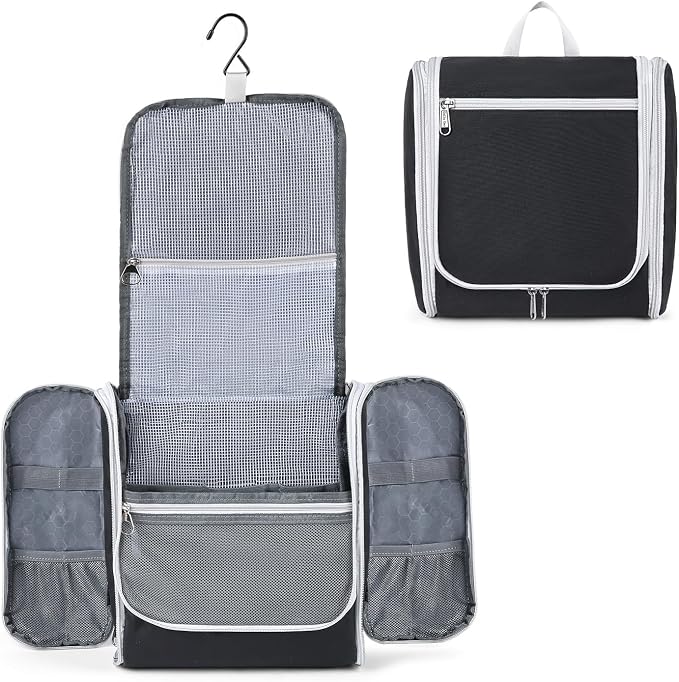 Della Gao Hanging Toiletry Bag for Men and Women, Large Capacity Cosmetics by DellaGao