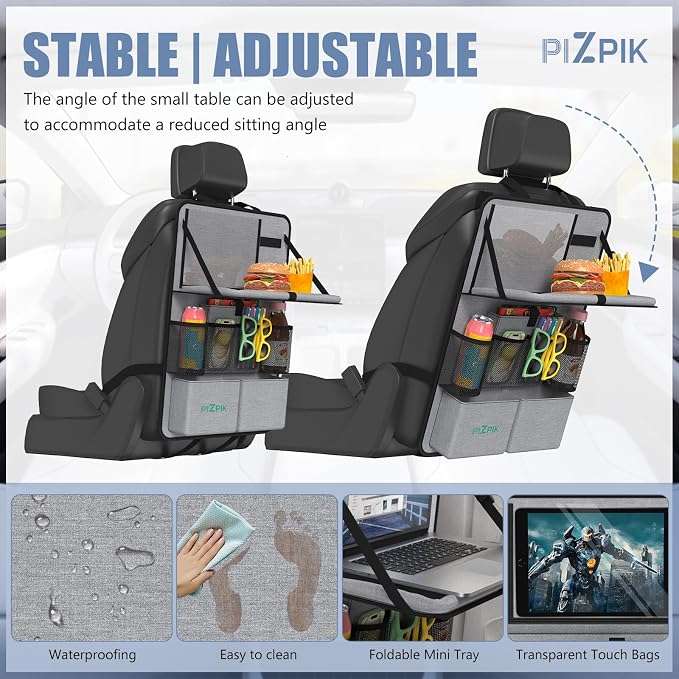 Car Backseat Organizer with Tablet Holder, 11 Storage Pockets with Foldable - Image 5