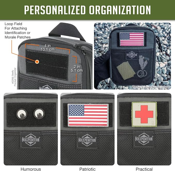 MAXPEDITION Beefy Pocket Organizer, MOLLE-Compatible, 1000D Nylon Tactical Pouch - Image 5