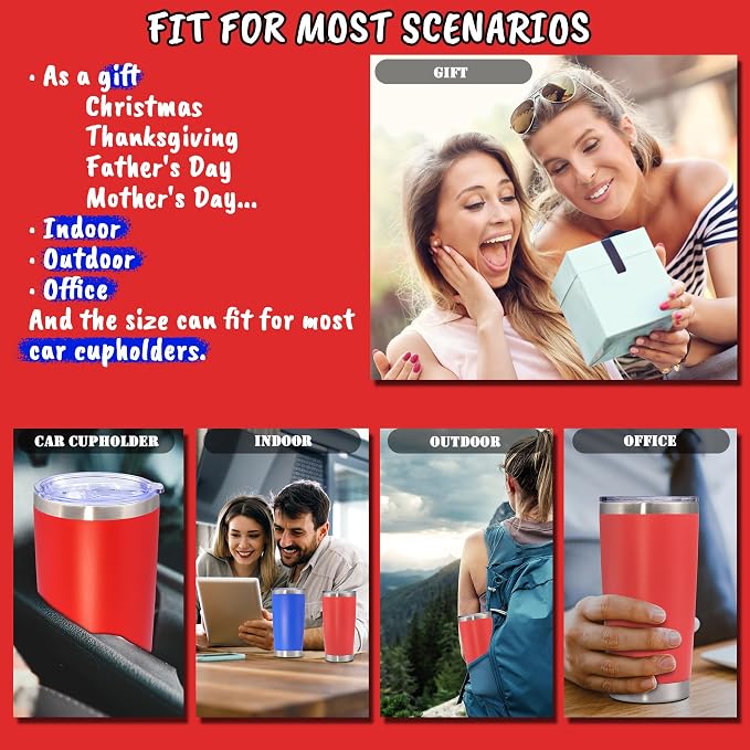 20 oz Tumbler with lid Double Wall Vacuum Insulated Tumblers Stainless Steel - Image 6