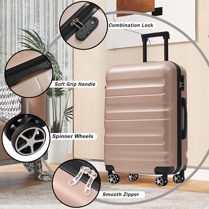 Merax Luggage Set 6 Piece, Hardshell ABS Suitcases - Image 8