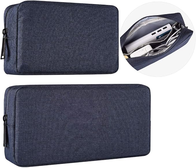 2-Pack Portable Storage Pouch Bag, Universal Electronics Accessories Case Cable by imComor
