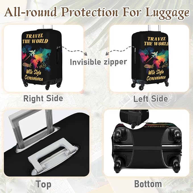 Luggage Cover, Travel Suitcase Covers, Elastic Suitcase Protective Cover - Image 6