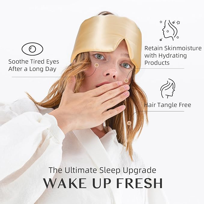 Silk Sleep Mask for Women and Men, Side Sleeper, 22 Momme Pure Mulberry Silk - Image 4