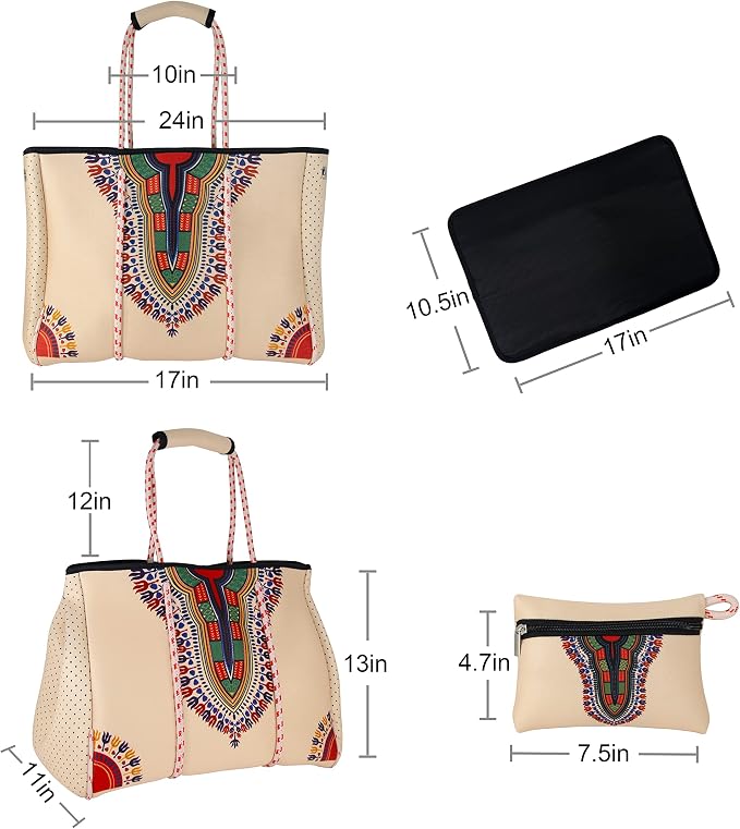QOGiR Neoprene Multipurpose Beach Bag Tote - Image 4
