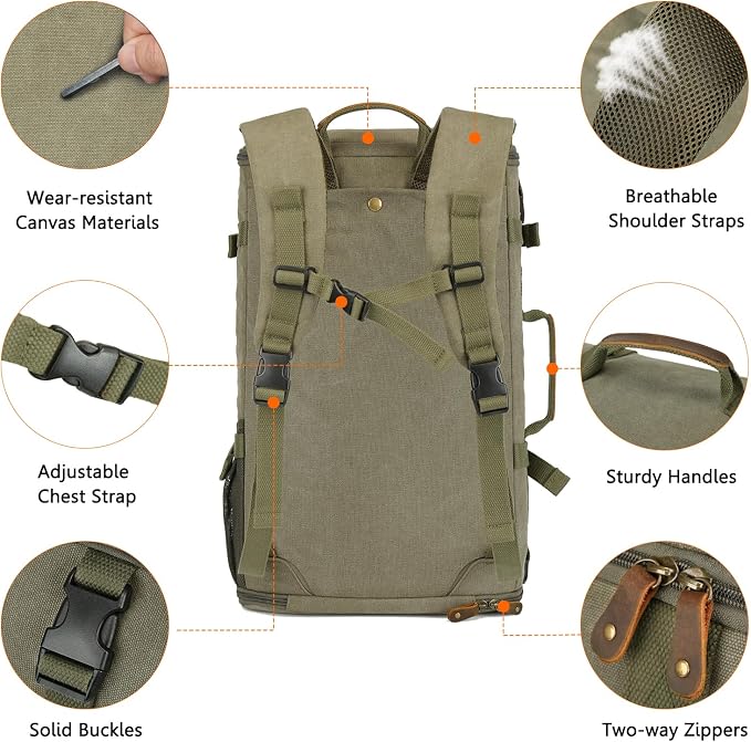 G-FAVOR Travel Backpack for Men, 40L Flight Approved Carry On Backpack - Image 7