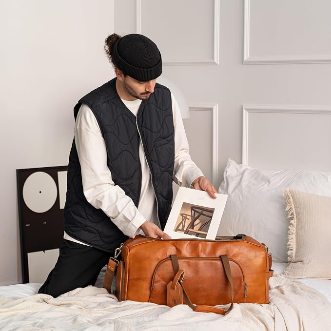 Berliner Bags Vintage Genuine Leather Duffle Denver XL - Image 2