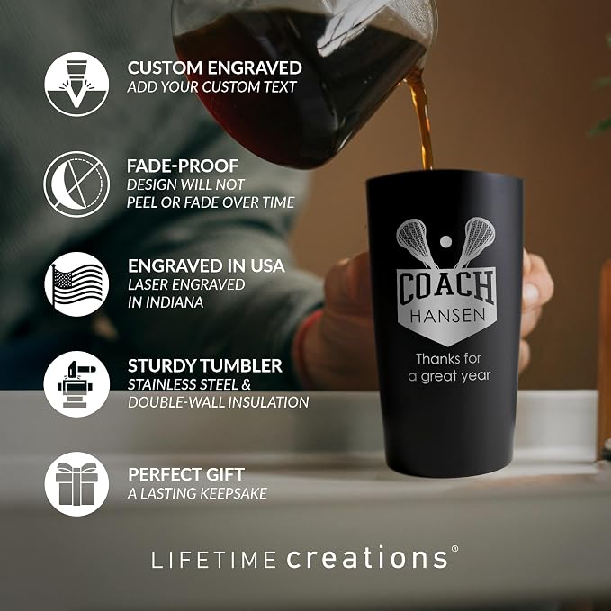 Lifetime Creations Custom Lacrosse Coach Tumbler - Image 2
