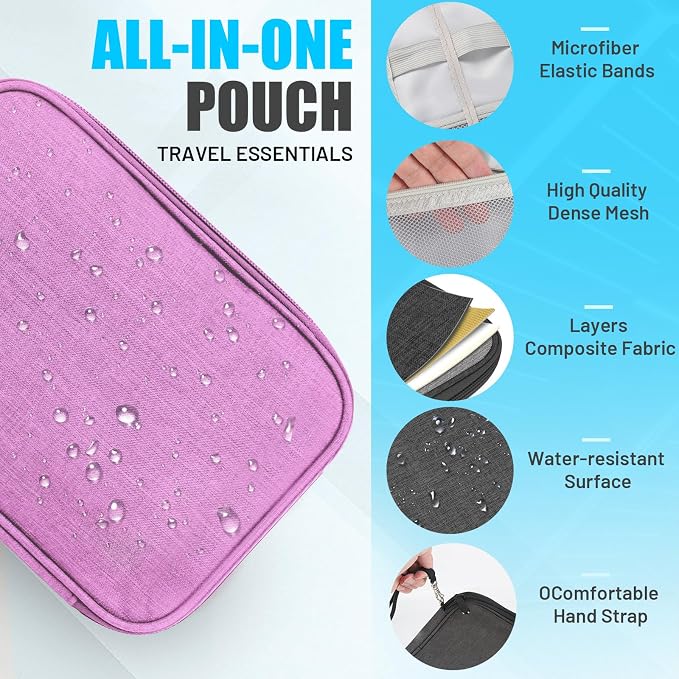 Travel Cable Organizer Bag, Electronics Organizer Tech Pouch - Image 4