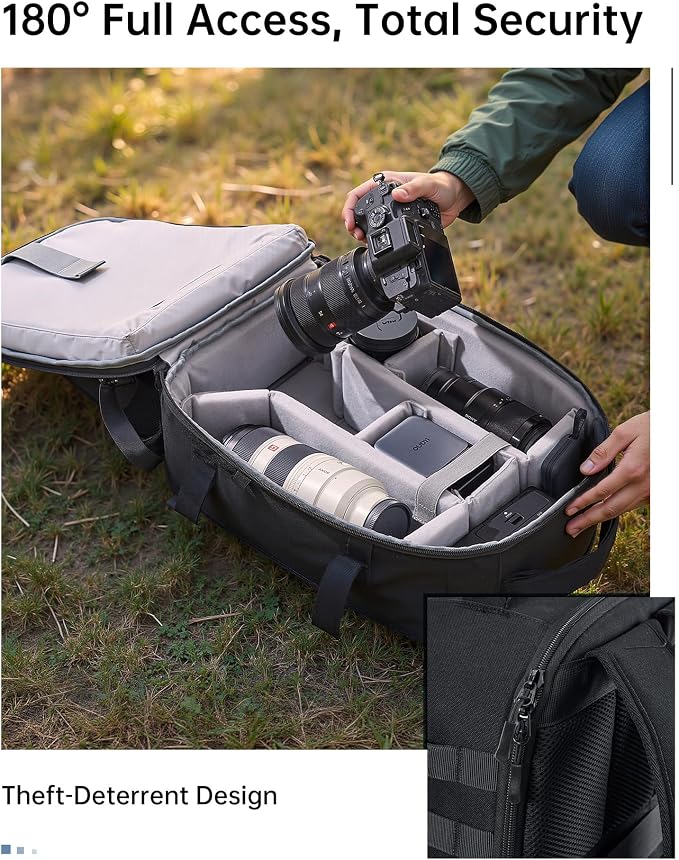 llano 22L Large Hardshell Camera Backpack Case, Camera Bags - Image 4