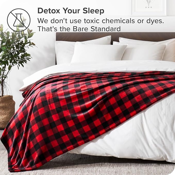 Bare Home Textured Fleece Blanket - Image 4