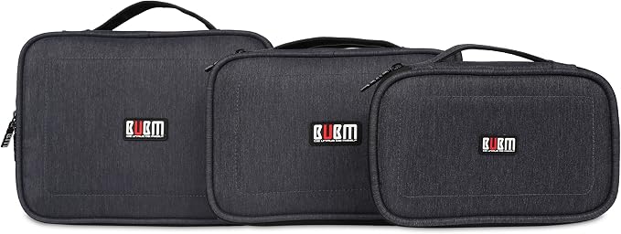 BUBM 3pcs Double Layer Electronic Organizer, Travel Gadgets Bag - Image 9