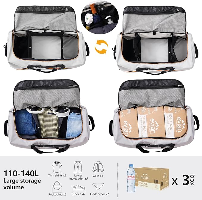 CONTAIL 32" Soft-Sided Rolling Duffle Bag - Image 4