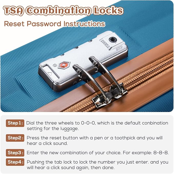 imiomo Luggage Sets 3 Piece, Expandable Hardside Suitcase Set - Image 4