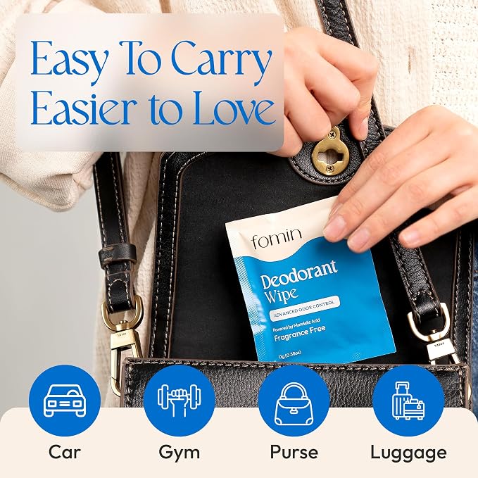 FOMIN Acidified Travel Deodorant Wipes - Image 4