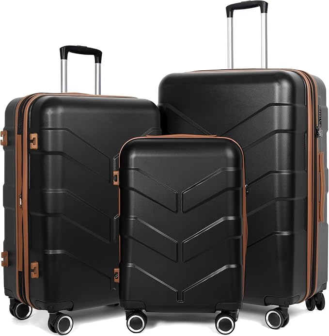 Luggage Sets 3 Piece with Spinner Wheel, Hardside Suitcase Set with TSA Lock by Unknown