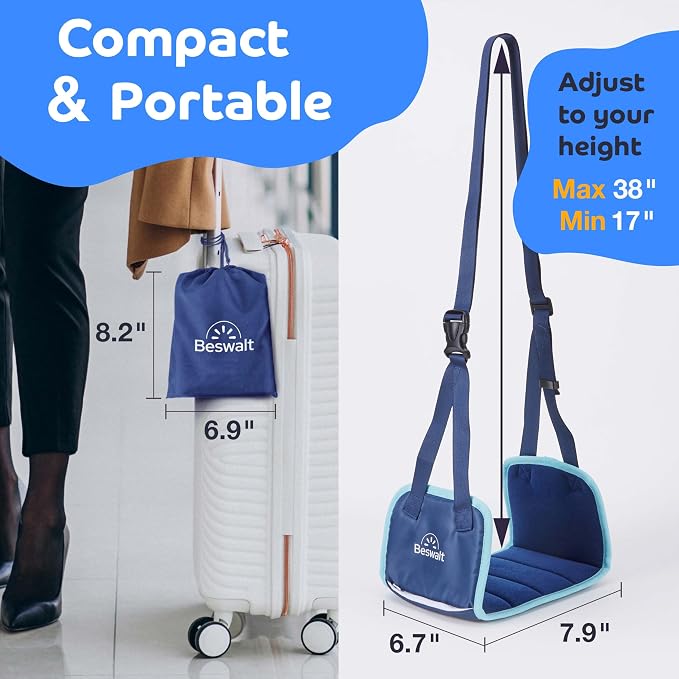 Portable Airplane Foot Hammock for Plane Travel - Image 6