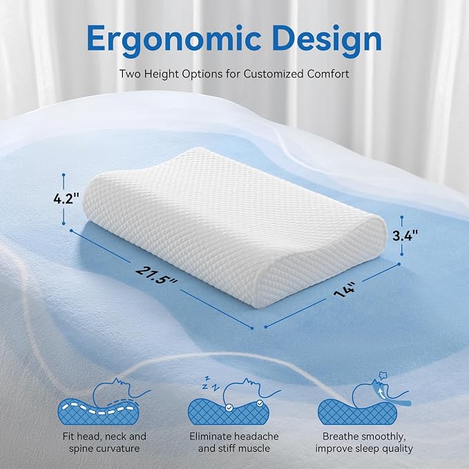 Ergonomic Memory Foam Pillow - Image 3