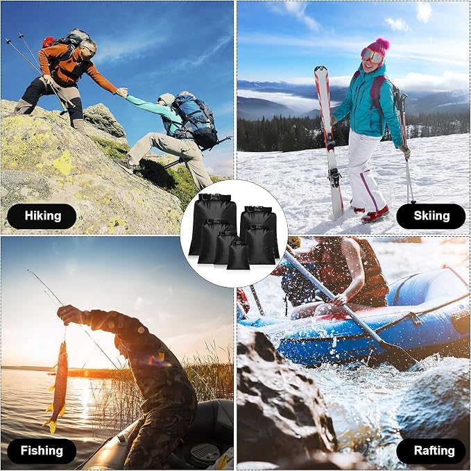Shappy Waterproof Dry Bag Set 6 Sizes Lightweight Sacks and Long Adjustable - Image 7