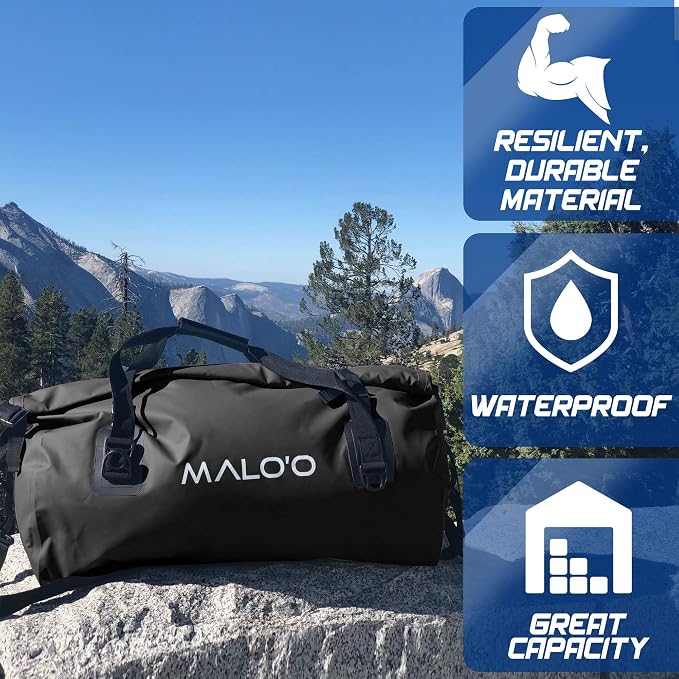 Malo'o Waterproof Dry Bag Duffel 40L/60L/100L, Roll Top Duffel Keeps Gear Dry - Image 5