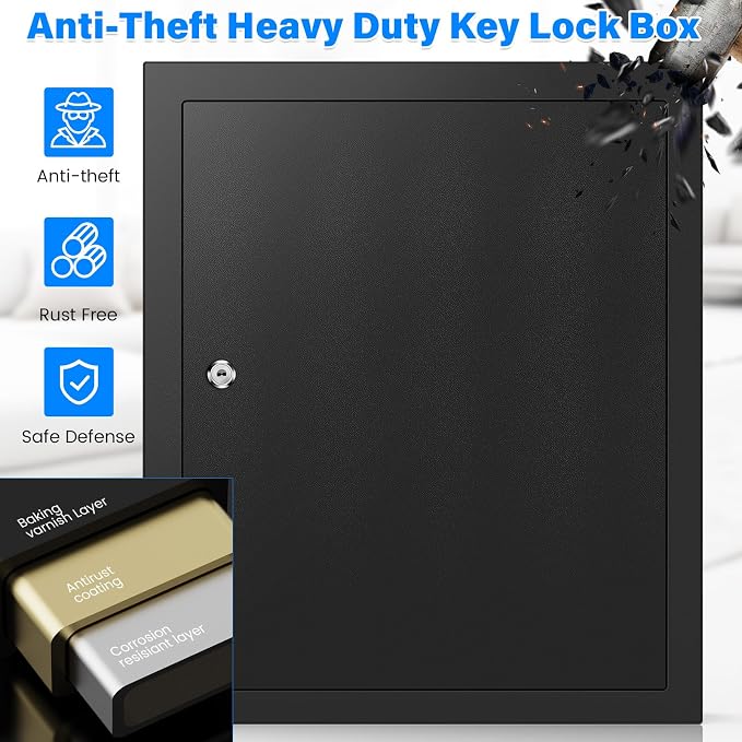 125 Keys Key Lock Box Wall Mount, Anti-Theft Key Organizer - Image 3