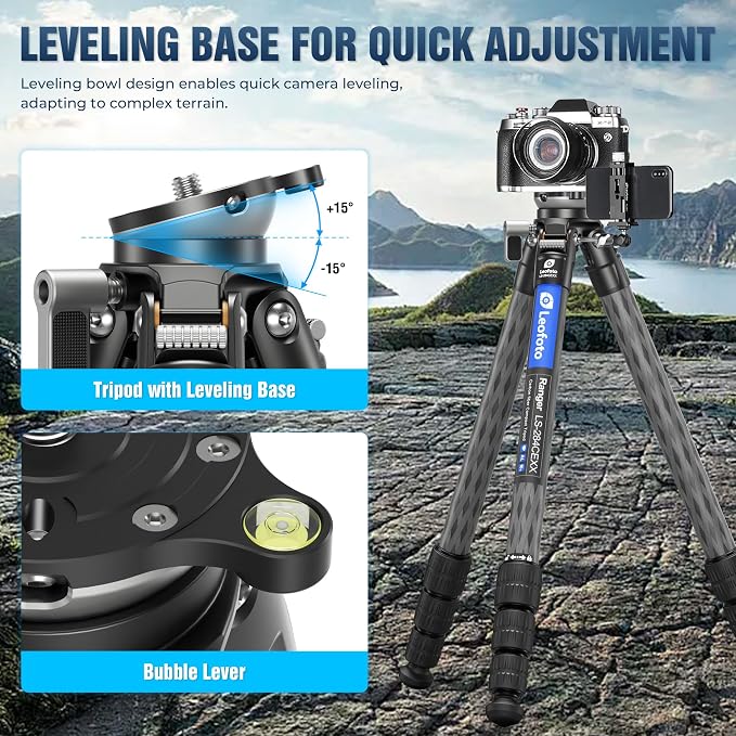 LEOFOTO LS-284CEXX Carbon Fiber Tripod - Image 5