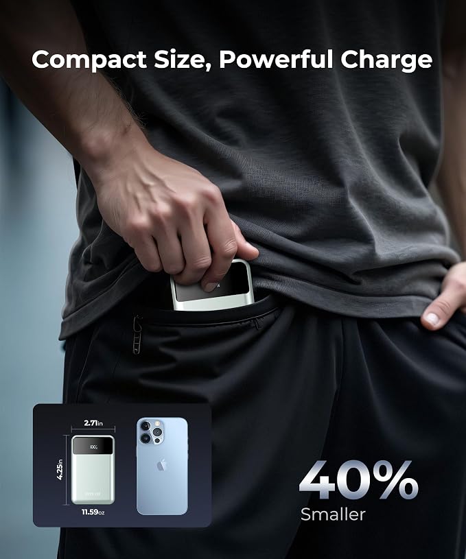 Portable-Charger-Power-Bank Travel Essentials Battery Pack USB C 30000mAh Built - Image 4