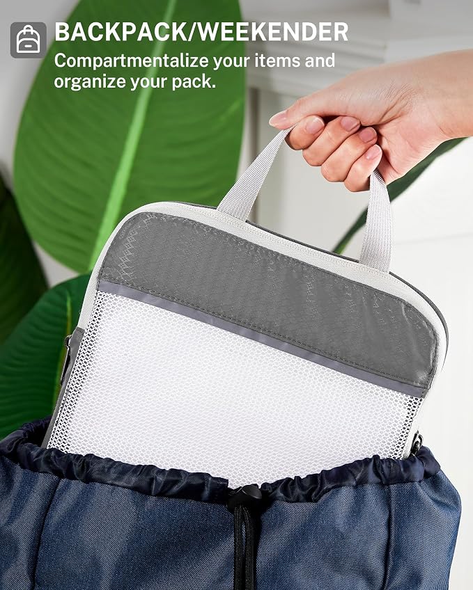 Compression Packing Cubes, Gonex Extensible Storage Mesh Bags Organizers - Image 7