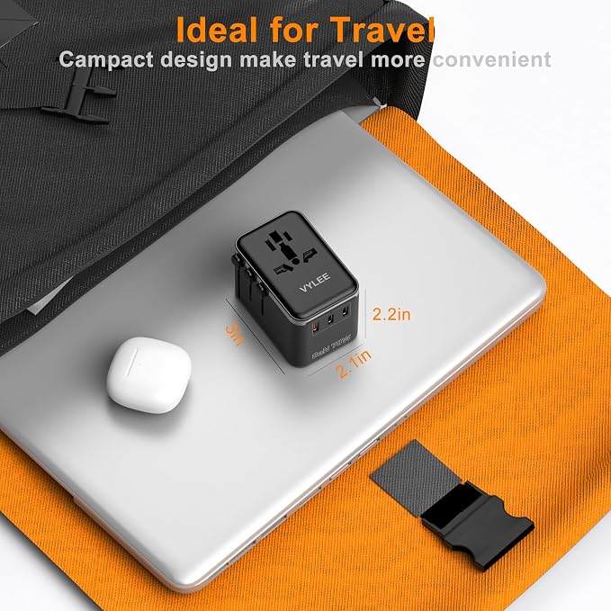 Universal Travel Adapter, VYLEE 70W International Plug Adapter - Image 4