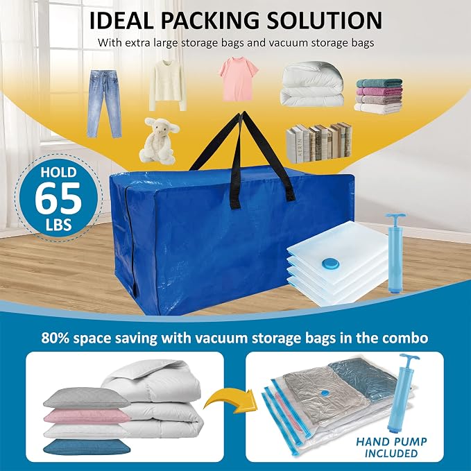 8 Pack Heavy Duty Extra Large Moving Bags - Image 3