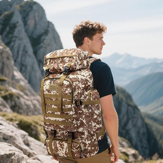 80L 2Pcs Hiking Backpack for Men - Image 2
