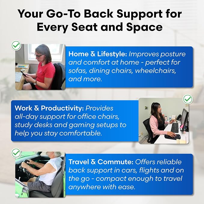 Lumbar Support Pillow for Office Chair, Driving Seat, Lower Back Pain | Great - Image 7