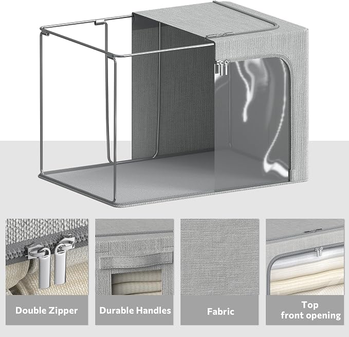 4 Pack Clothes Storage Bins - Image 5