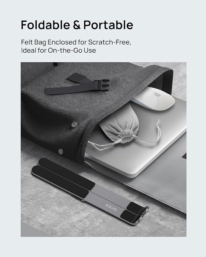 SODI Foldable Laptop Stand for Desk, Lightweight Portable Laptop Stand for - Image 5